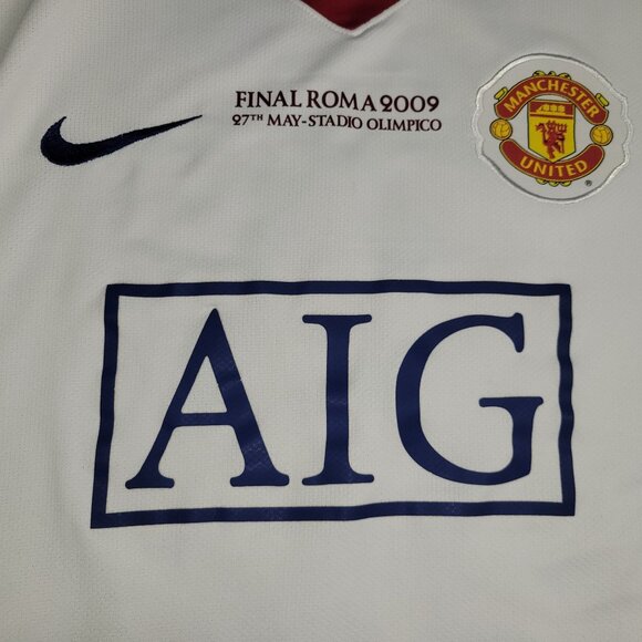 Ronaldo Manchester United UEFA FINAL 2008 2009 Away Long Sleeve Soccer Jersey M - Picture 4 of 9